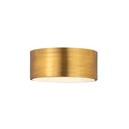 Z-Lite Harley 2 Light Flush Mount, Rubbed Brass & Rubbed Brass 2302F2-RB